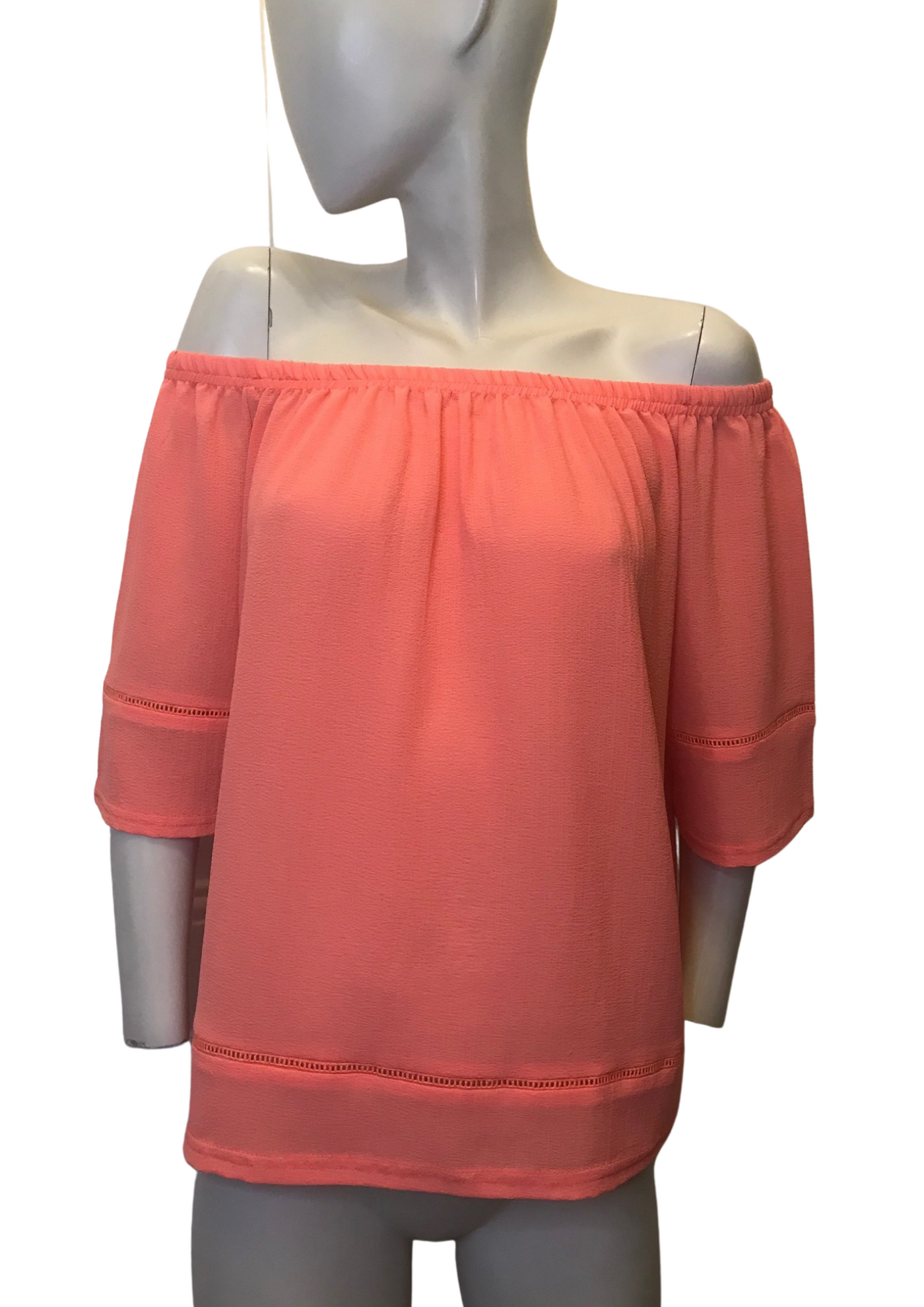 Blouse col carmen corail Taille 44