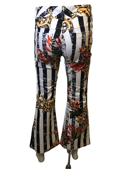 Jean à motifs - Papaye et Domino