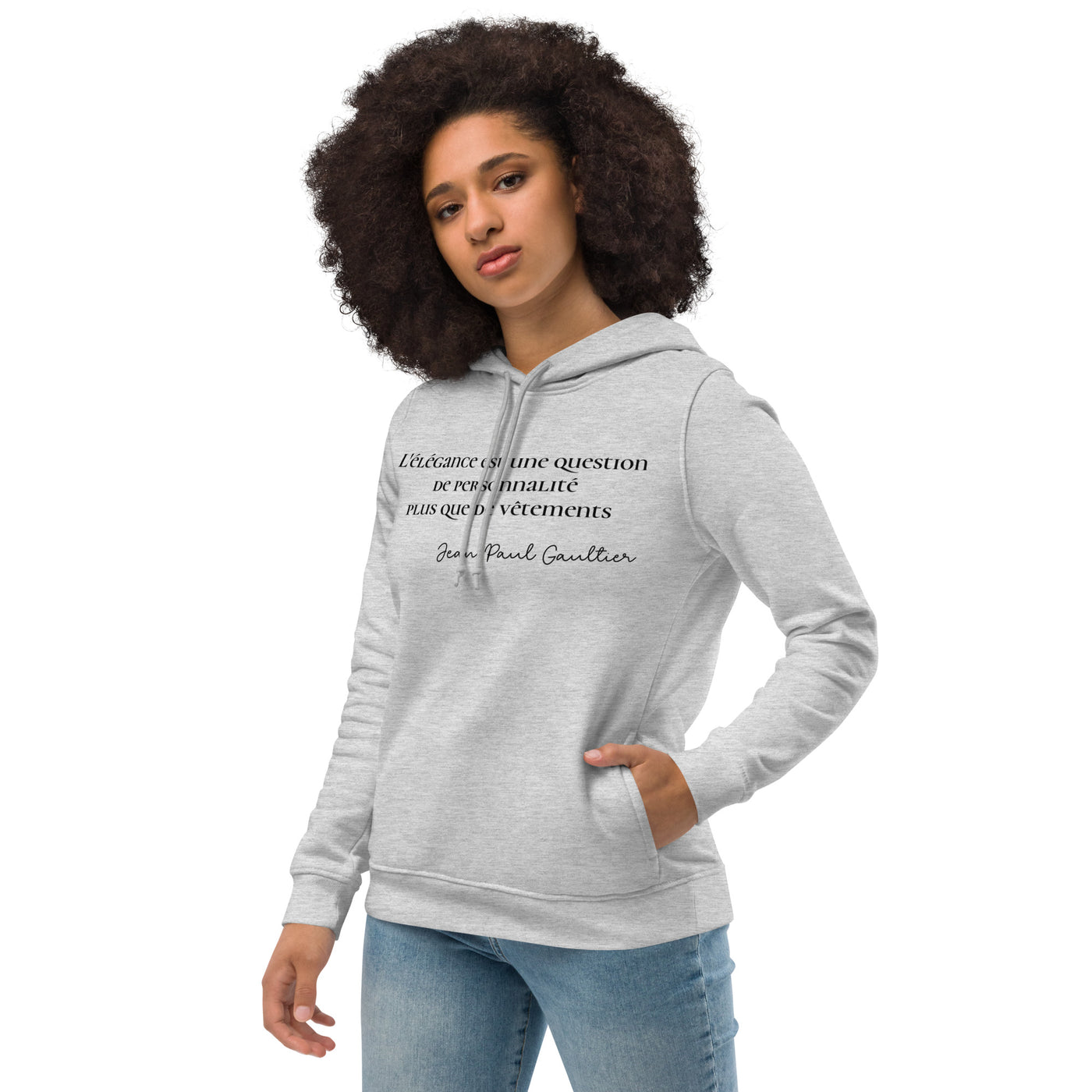 Sweat à capuche ajusté écologique pour femme