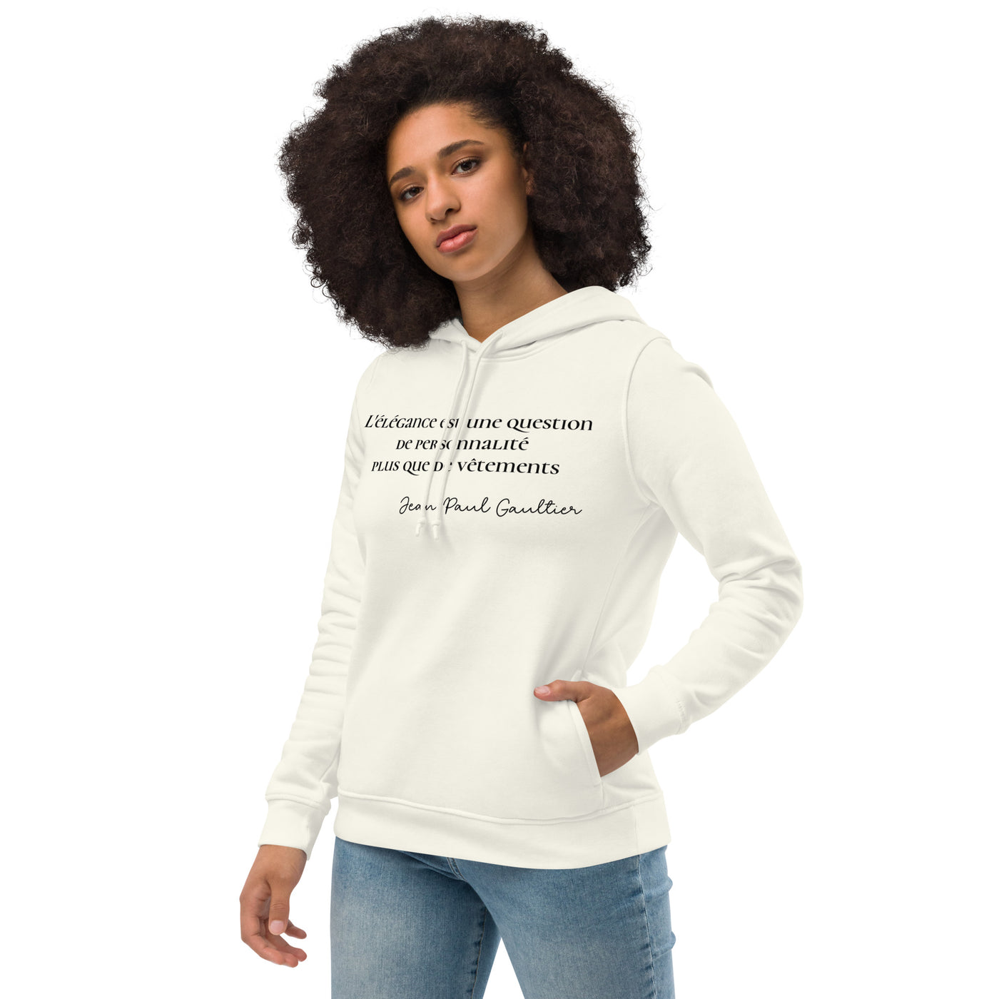 Sweat à capuche ajusté écologique pour femme