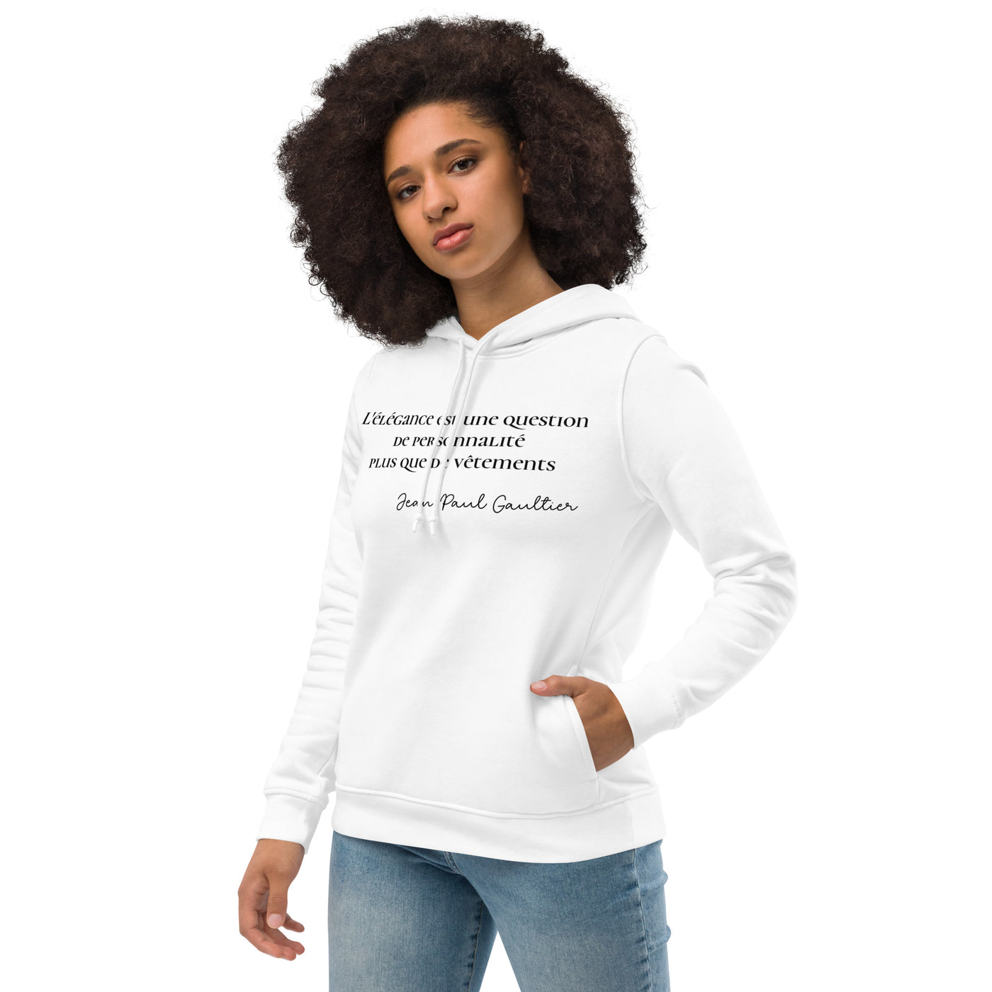 Sweat à capuche ajusté écologique pour femme