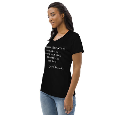T-shirt moulant en coton biologique
