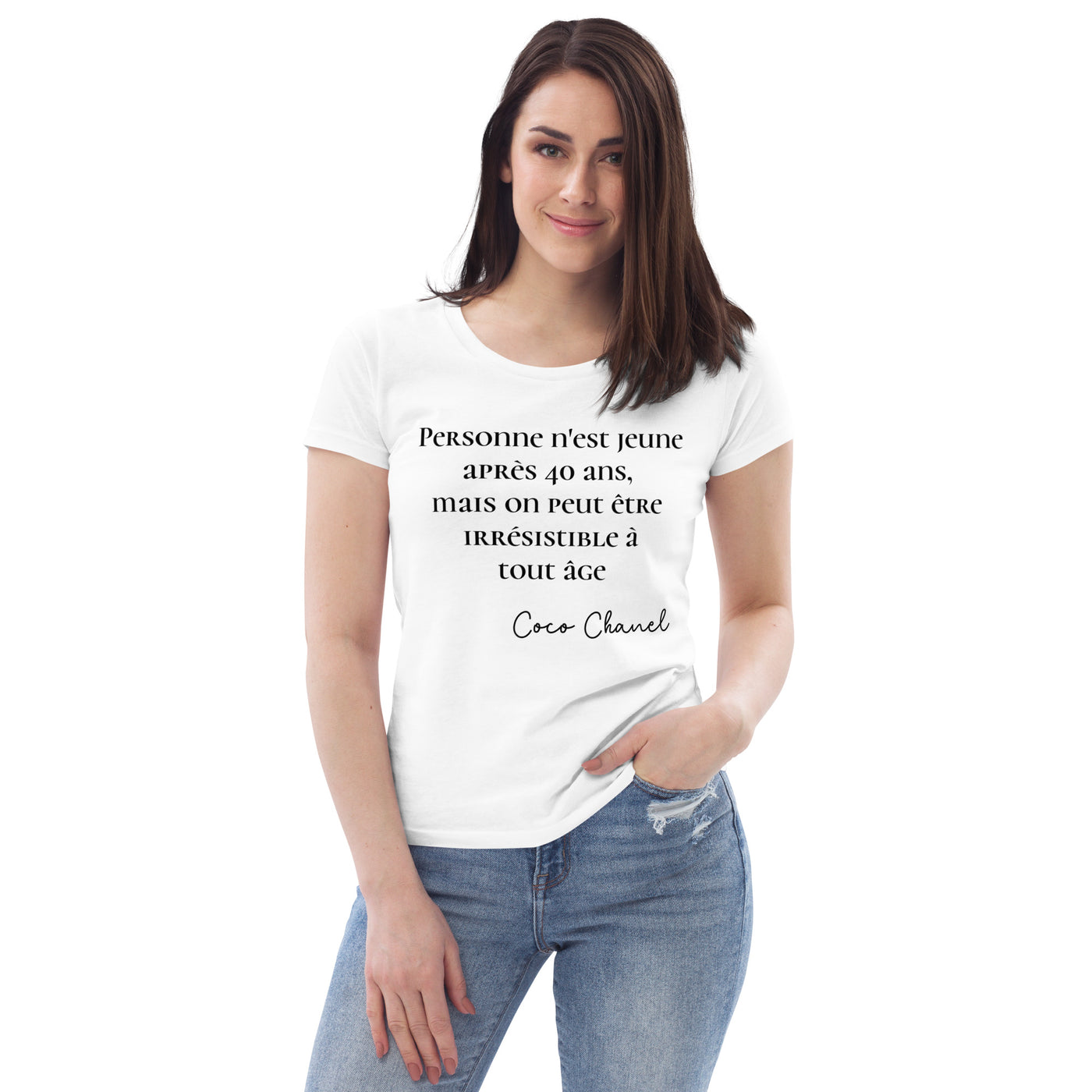 T-shirt moulant en coton biologique