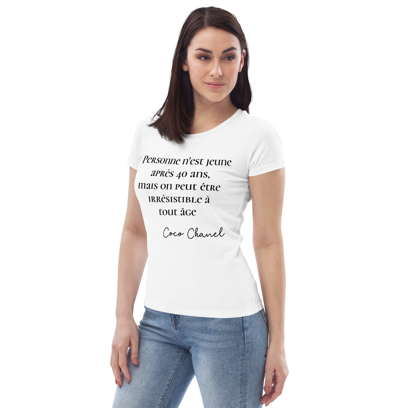 T-shirt moulant en coton biologique