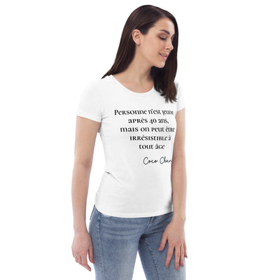 T-shirt moulant en coton biologique